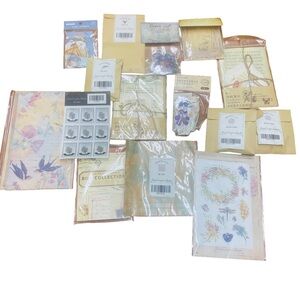 Vintage New Scrapbooking Lot Supplies Paper Stickers Stamp